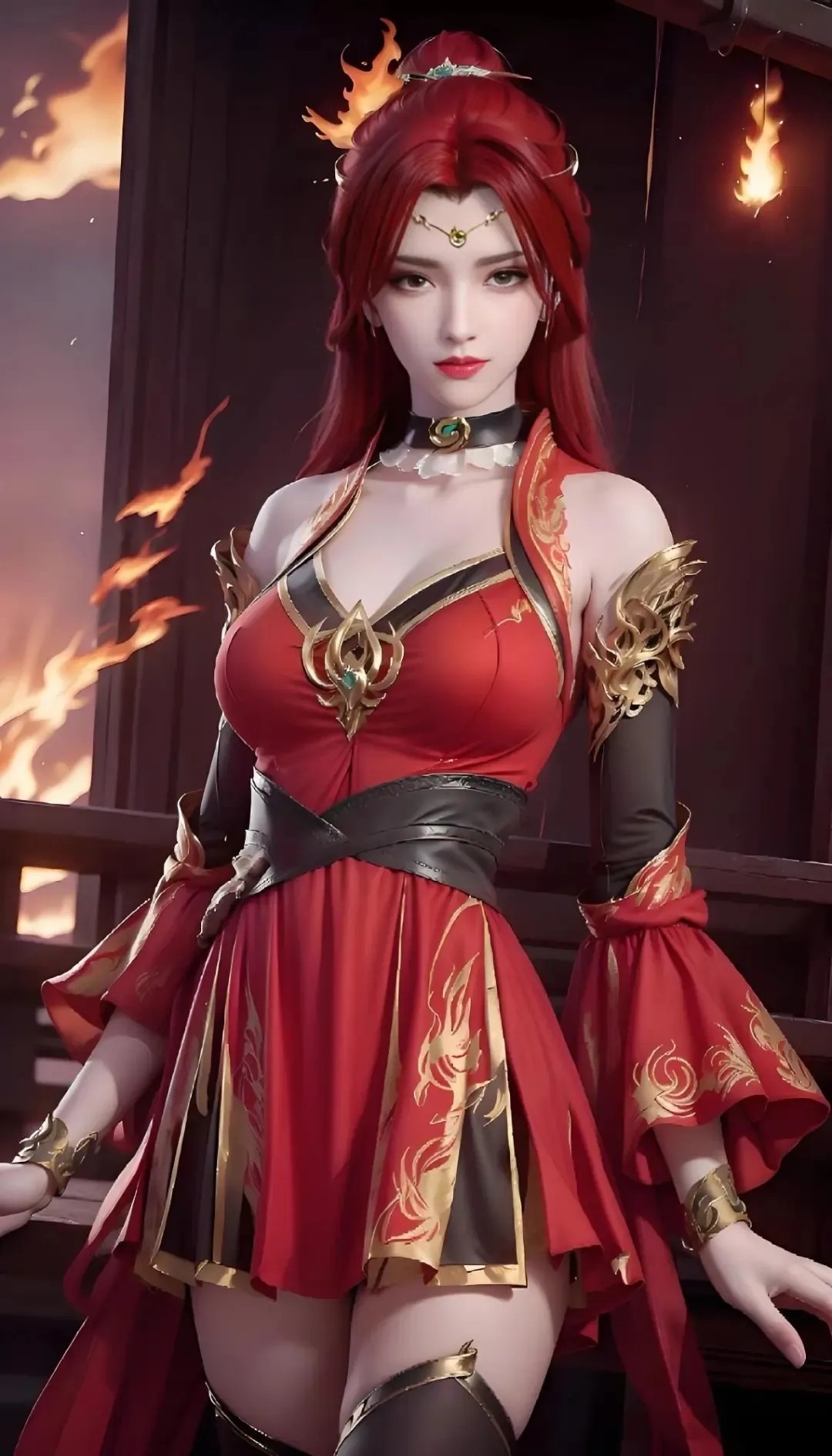 《斗破苍穹》唐火儿高清图片 适配手机壁纸、屏保、锁屏 国漫唐火儿角色形象图_04