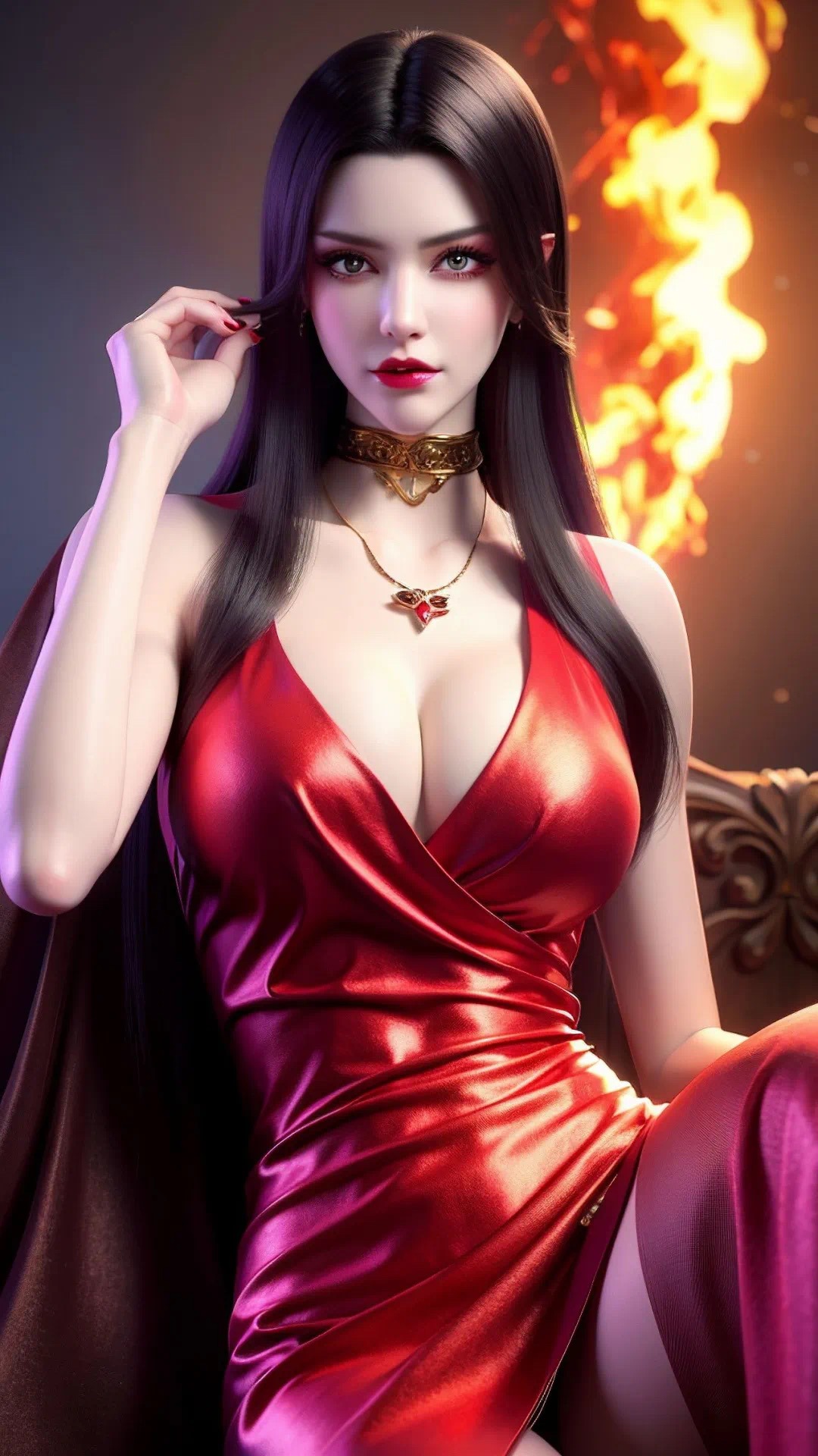 《斗破苍穹》美杜莎高清图片 适配手机壁纸、屏保、锁屏 国漫美杜莎角色形象图_40