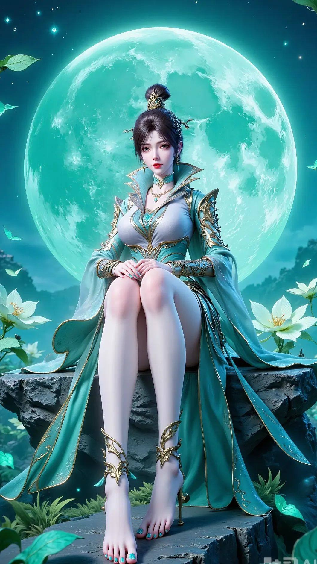 《斗破苍穹》青鳞高清图片 适配手机壁纸、屏保、锁屏 国漫青鳞角色形象图_11