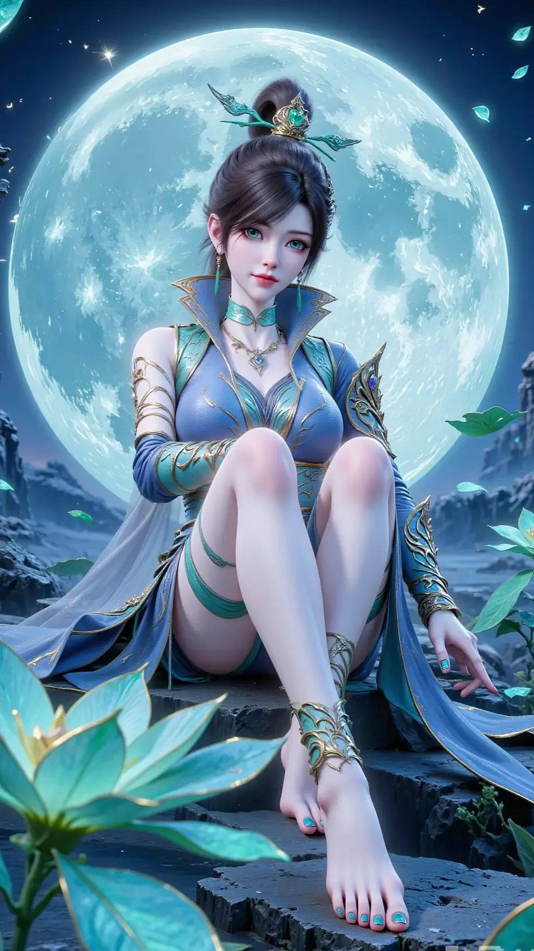 《斗破苍穹》青鳞高清图片 适配手机壁纸、屏保、锁屏 国漫青鳞角色形象图_09