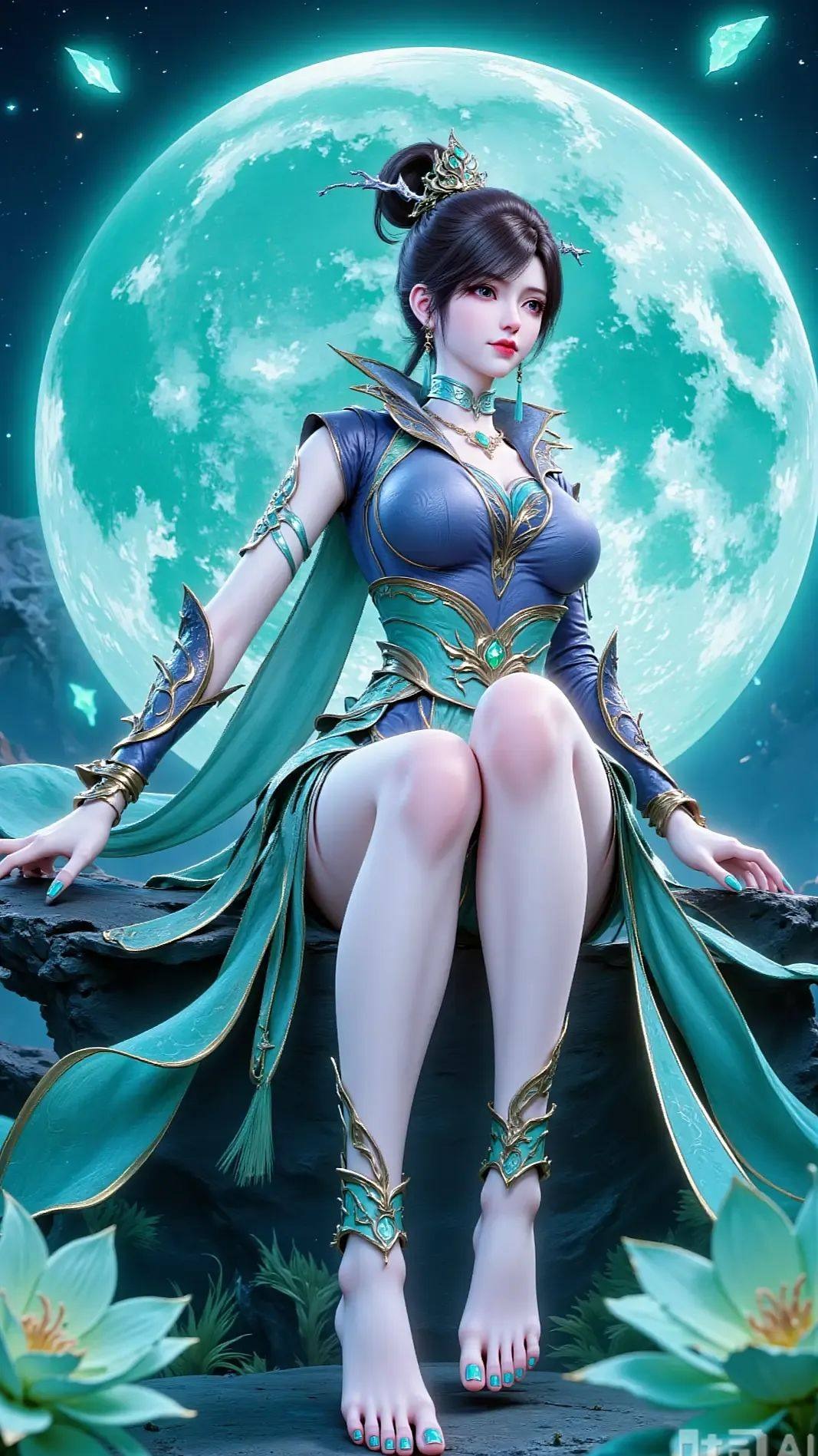 《斗破苍穹》青鳞高清图片 适配手机壁纸、屏保、锁屏 国漫青鳞角色形象图_08