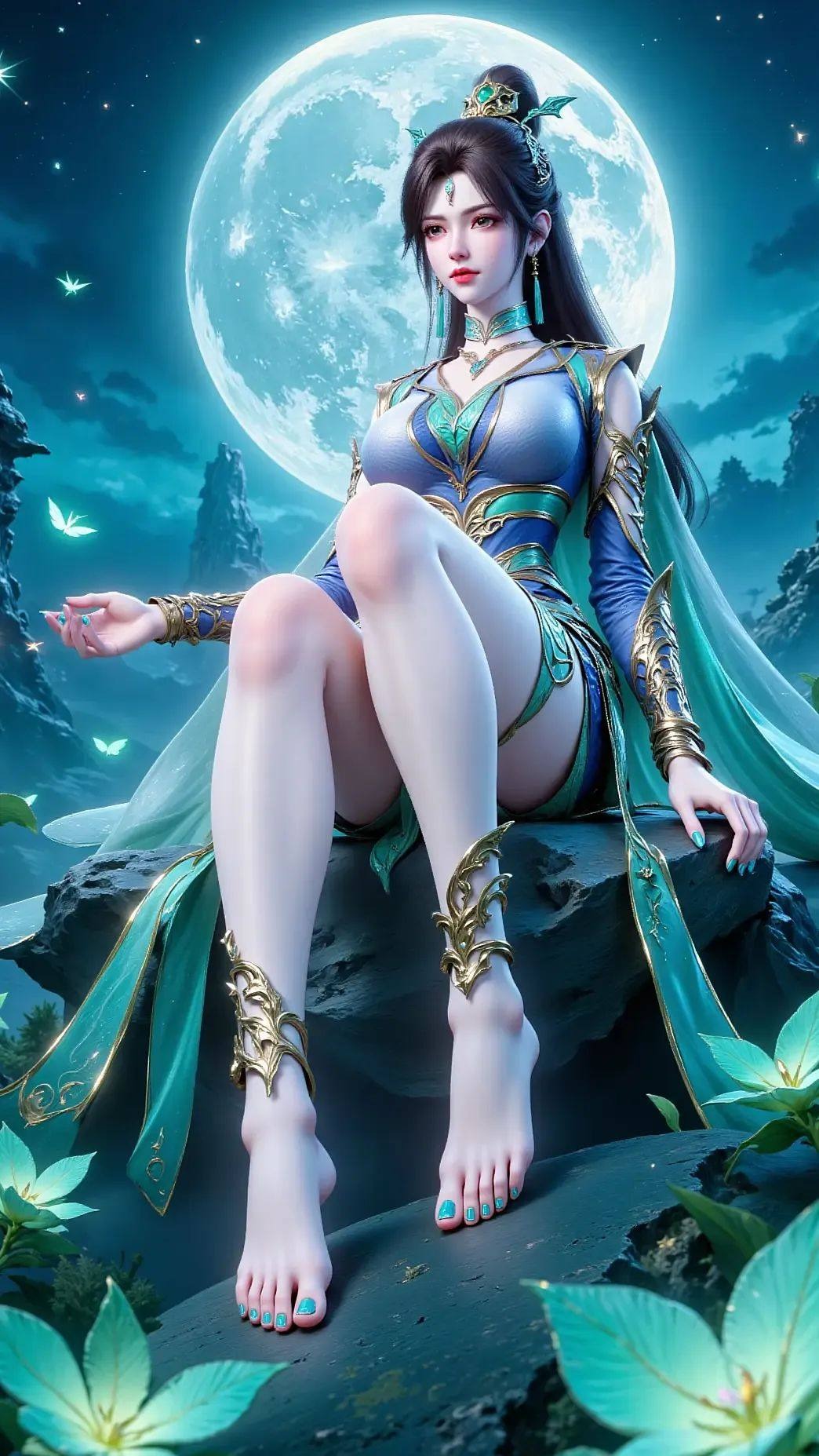 《斗破苍穹》青鳞高清图片 适配手机壁纸、屏保、锁屏 国漫青鳞角色形象图_07