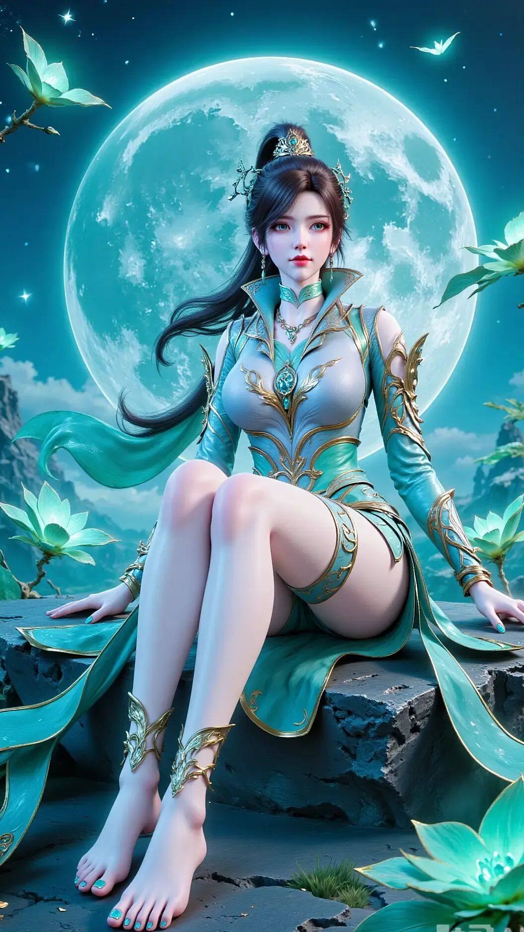 《斗破苍穹》青鳞高清图片 适配手机壁纸、屏保、锁屏 国漫青鳞角色形象图_06