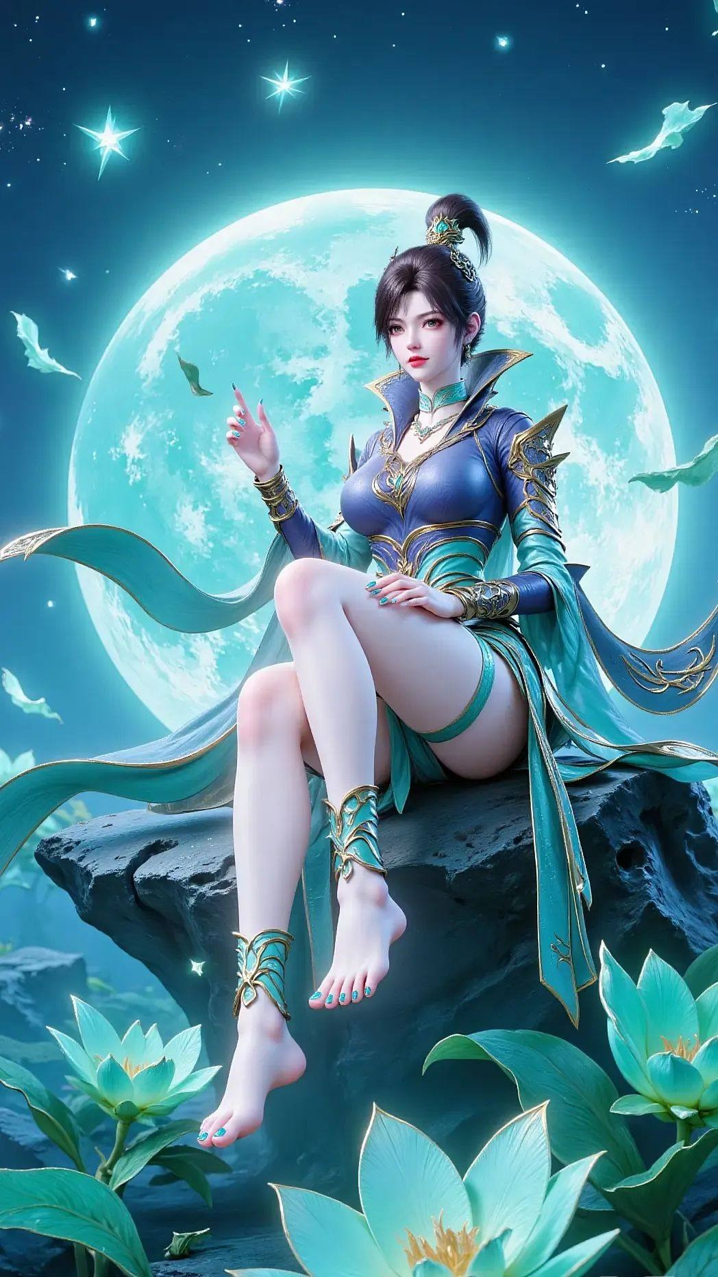 《斗破苍穹》青鳞高清图片 适配手机壁纸、屏保、锁屏 国漫青鳞角色形象图_03