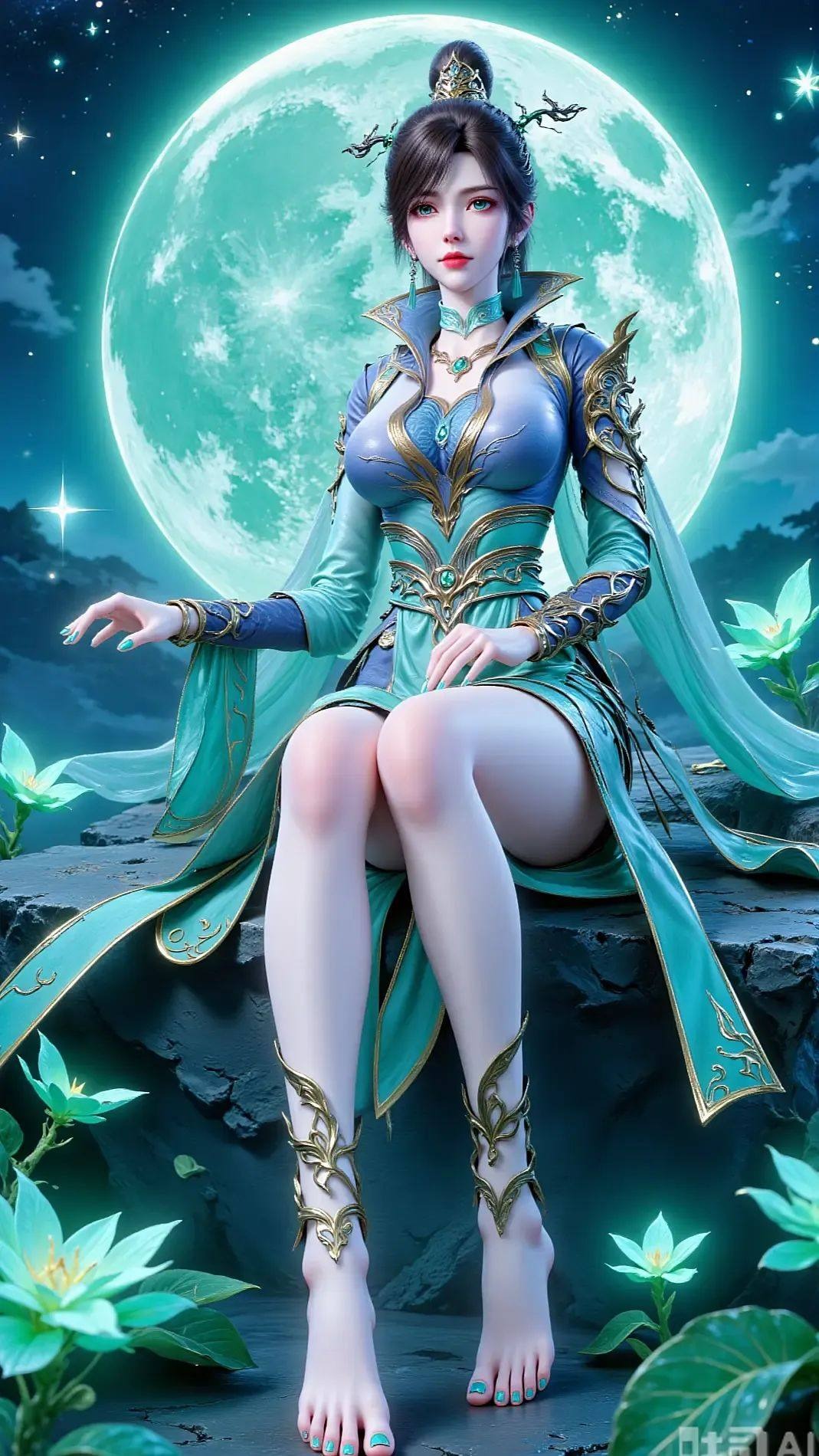 《斗破苍穹》青鳞高清图片 适配手机壁纸、屏保、锁屏 国漫青鳞角色形象图_01