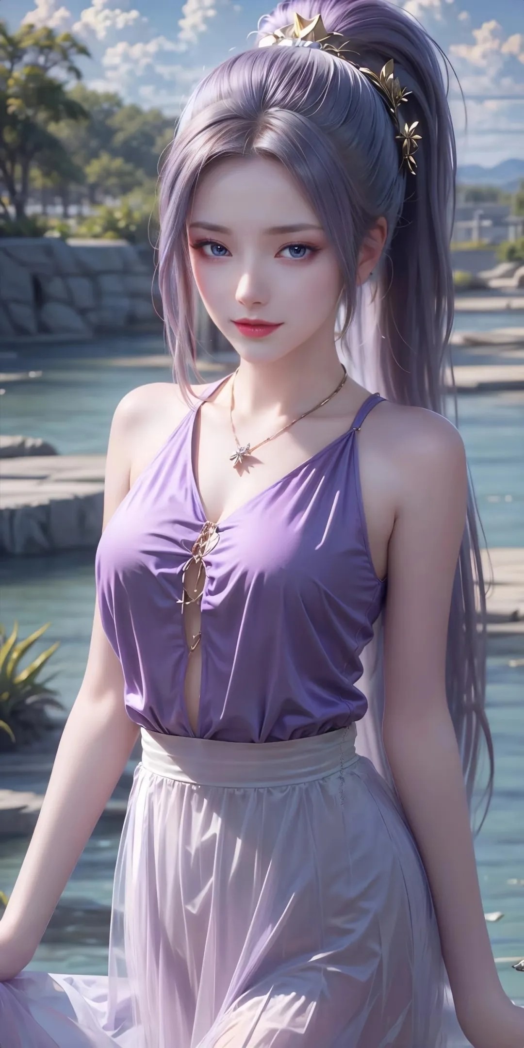 《斗破苍穹》韩月高清图片 适配手机壁纸、屏保、锁屏 国漫韩月角色形象图_18