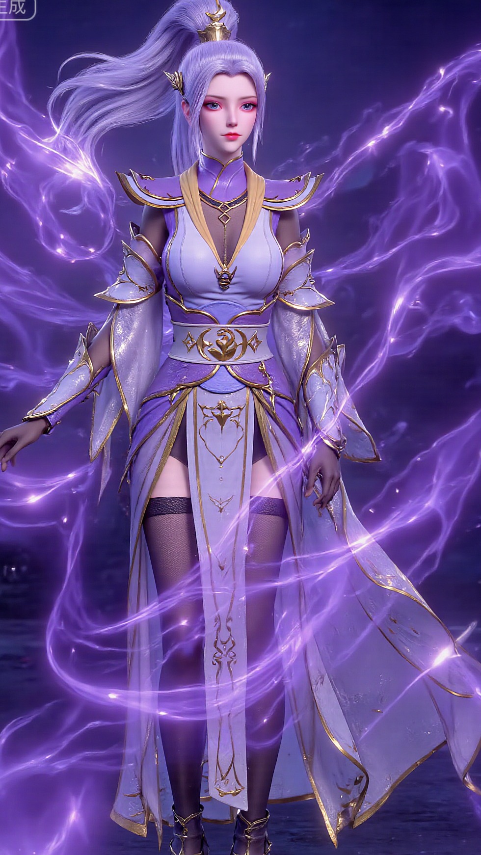 《斗破苍穹》韩月高清图片 适配手机壁纸、屏保、锁屏 国漫韩月角色形象图_15