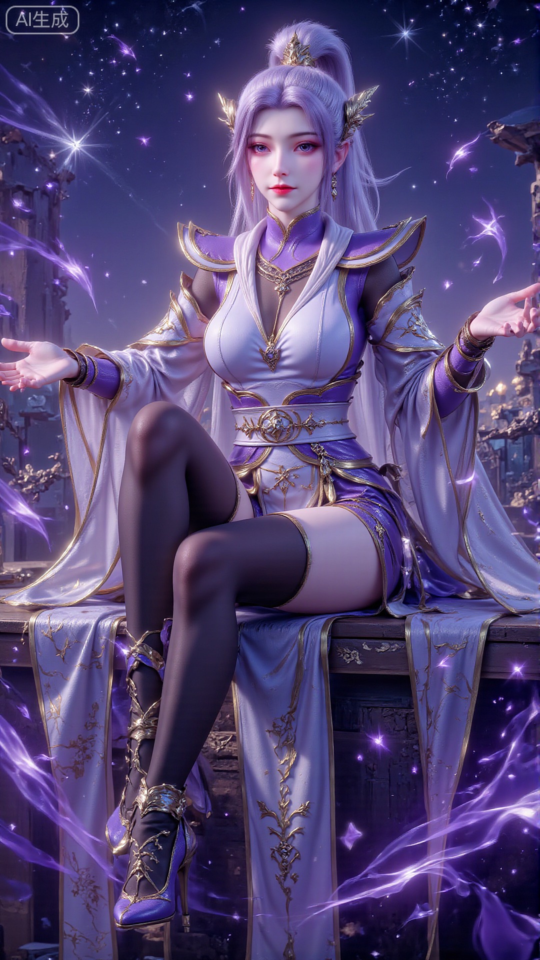 《斗破苍穹》韩月高清图片 适配手机壁纸、屏保、锁屏 国漫韩月角色形象图_10