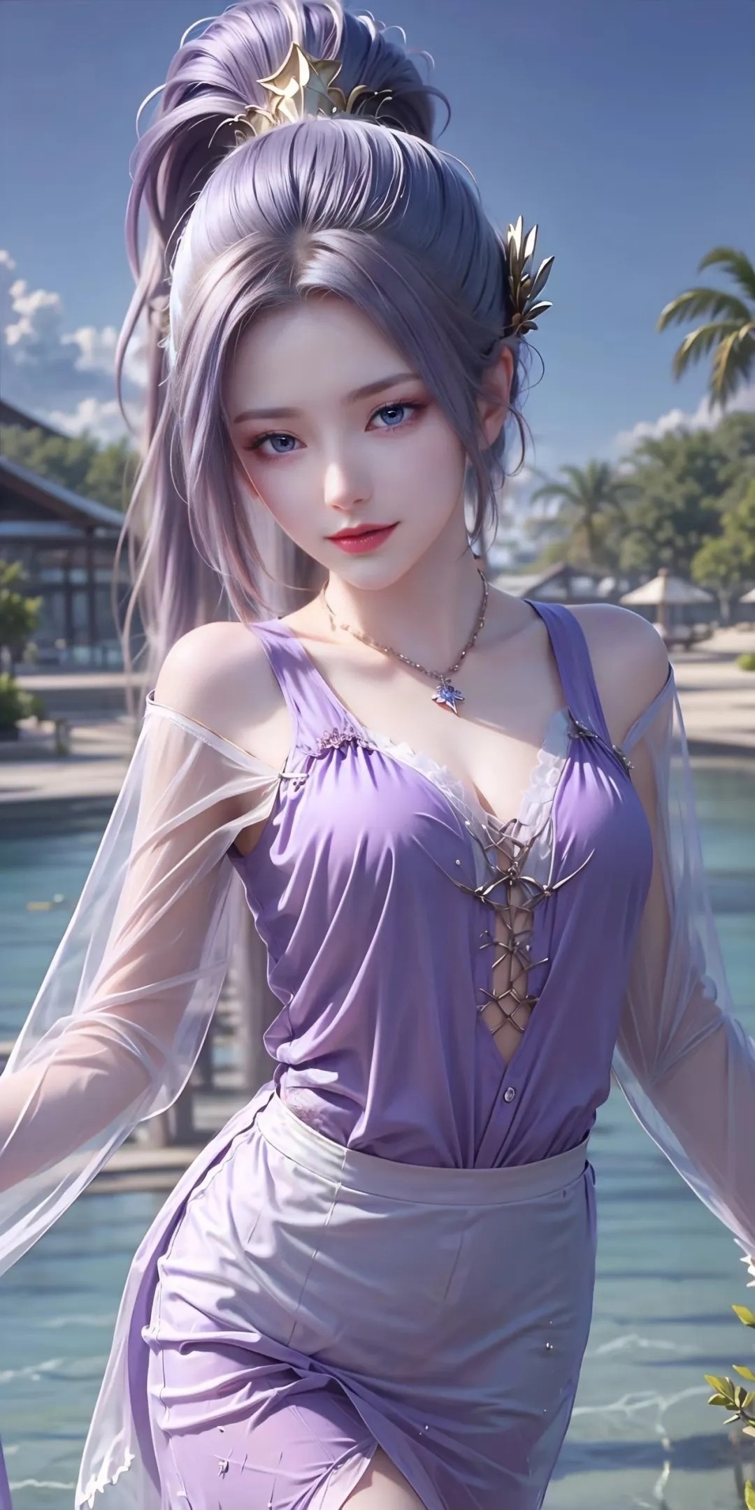 《斗破苍穹》韩月高清图片 适配手机壁纸、屏保、锁屏 国漫韩月角色形象图_07