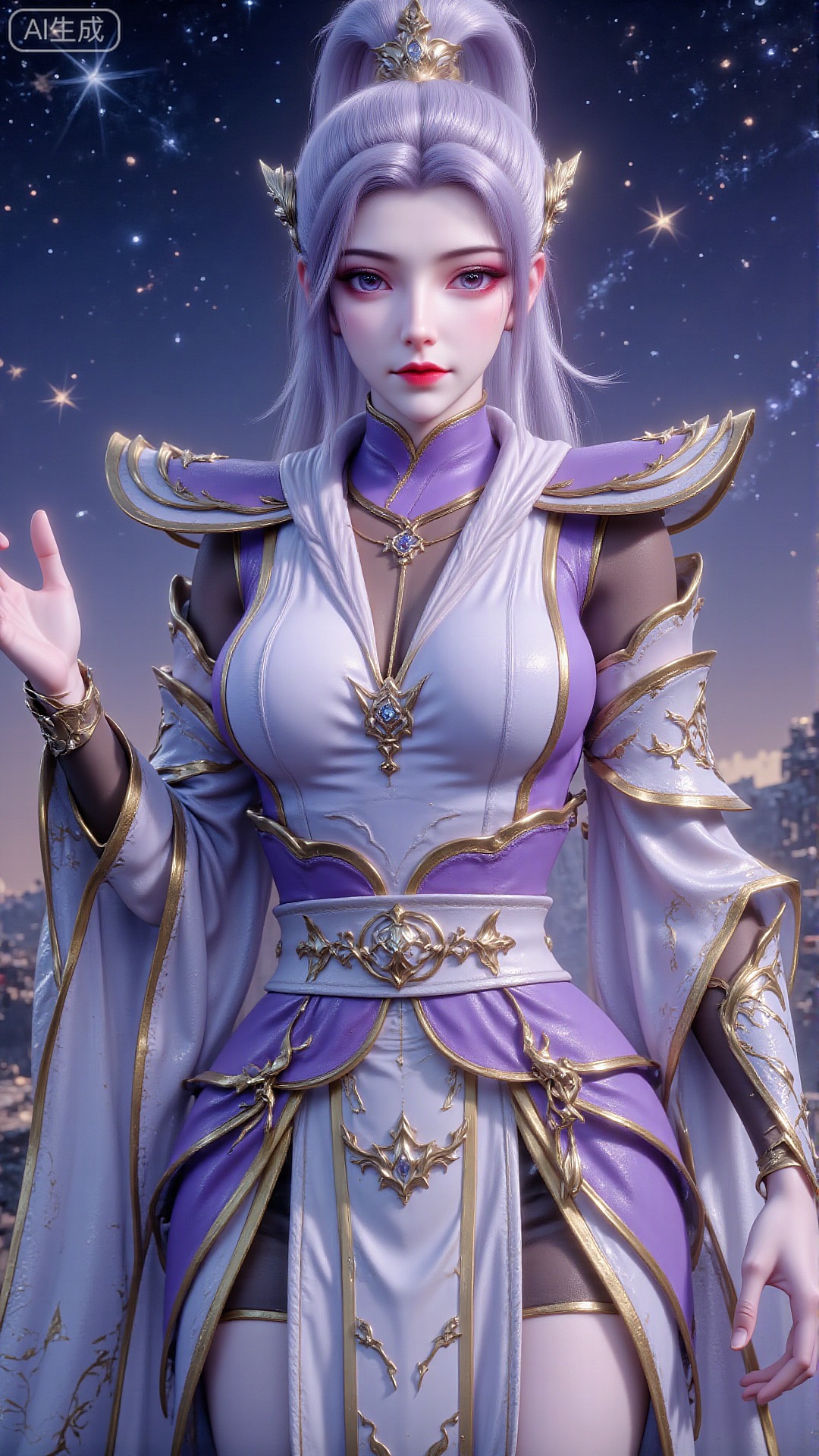 《斗破苍穹》韩月高清图片 适配手机壁纸、屏保、锁屏 国漫韩月角色形象图_02