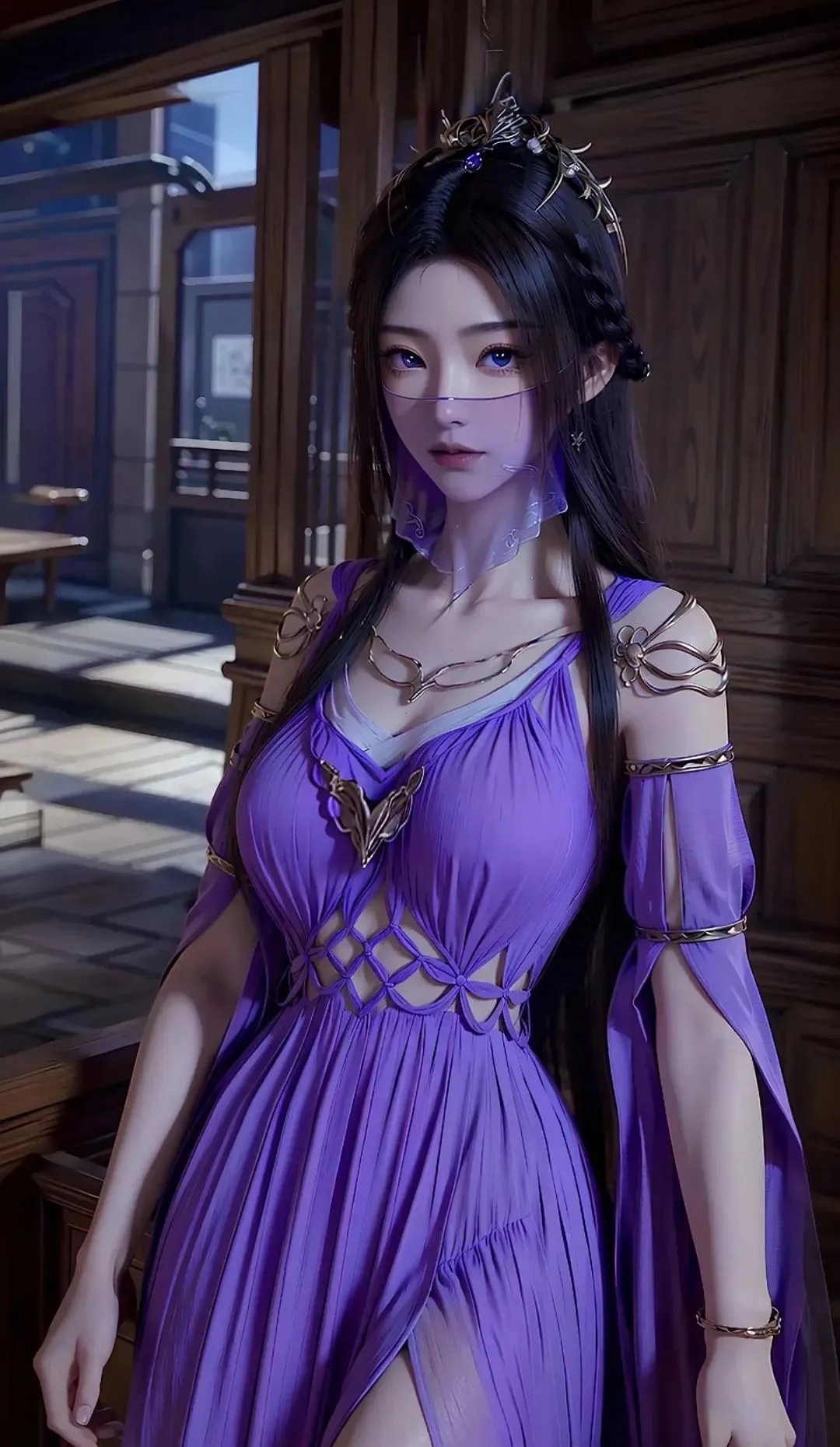 《凡人修仙传》紫灵角色高清手机壁纸 国漫动画人物形象图_06