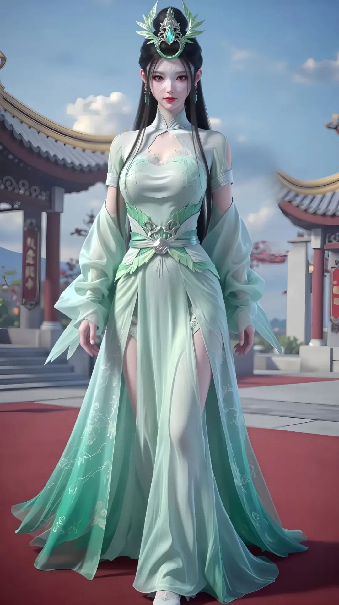 《神国之上》陆嫁嫁高清角色形象图 古风玄幻人物壁纸_23