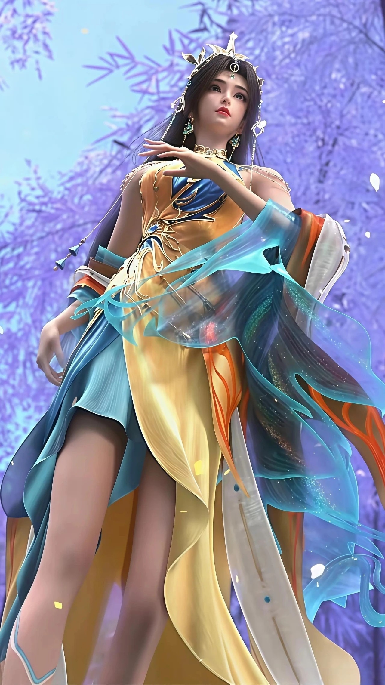 《完美世界》凰女高清图片 适配手机壁纸、屏保、锁屏 国漫凰女角色形象图_05