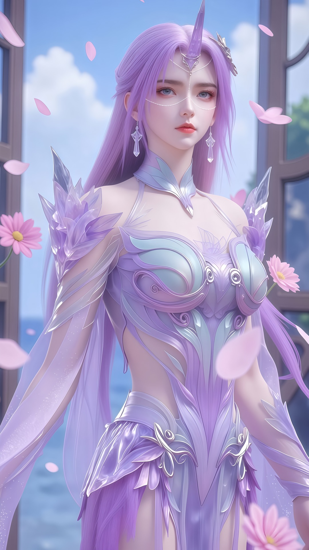 《完美世界》月柳高清图片 适配手机壁纸、屏保、锁屏 国漫月柳角色形象图_04