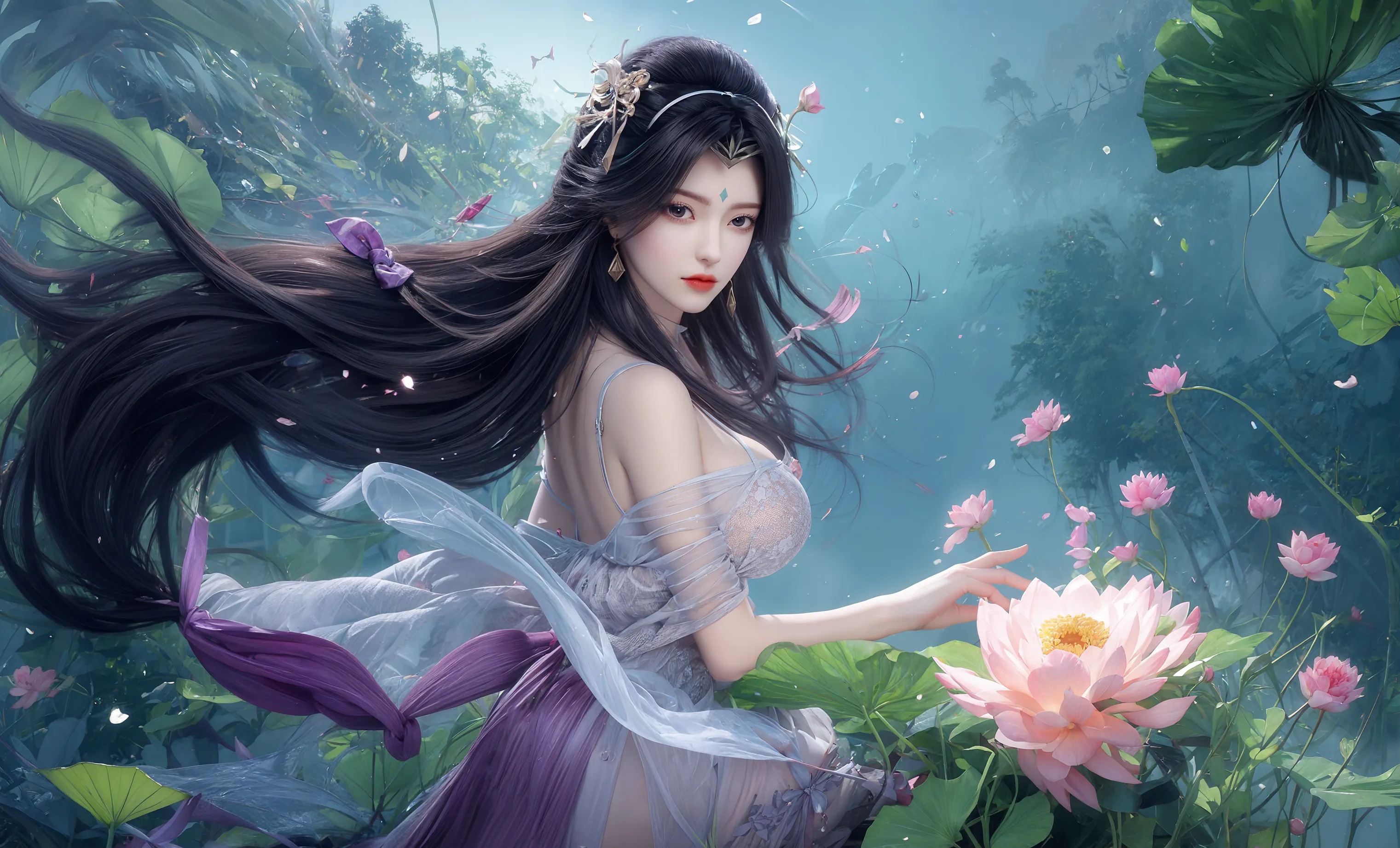 《完美世界》柳神高清图片 适配手机壁纸、屏保、锁屏 国漫柳神角色形象图_05