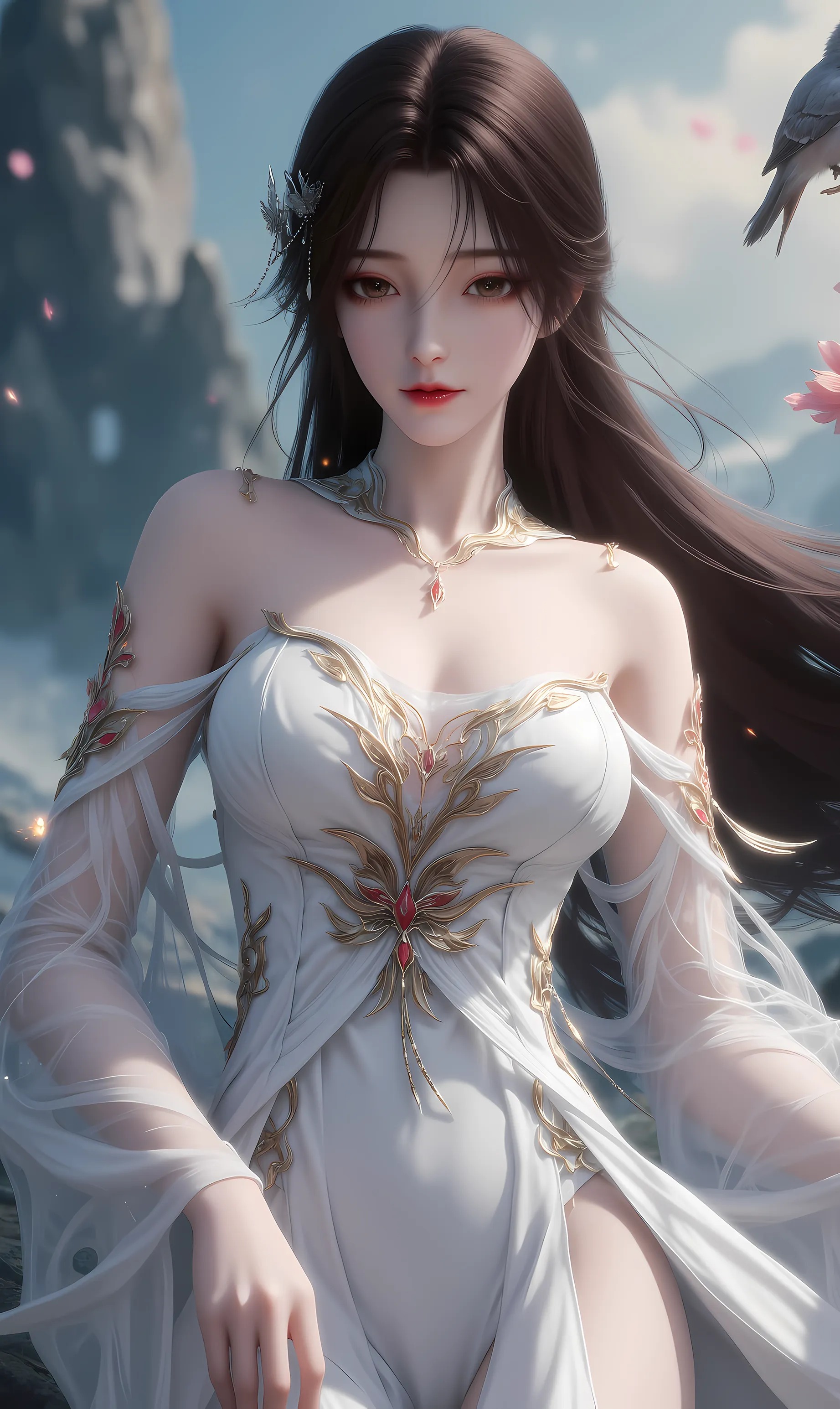 《完美世界》火灵儿高清图片 适配手机壁纸、屏保、锁屏 国漫火灵儿角色形象图_24