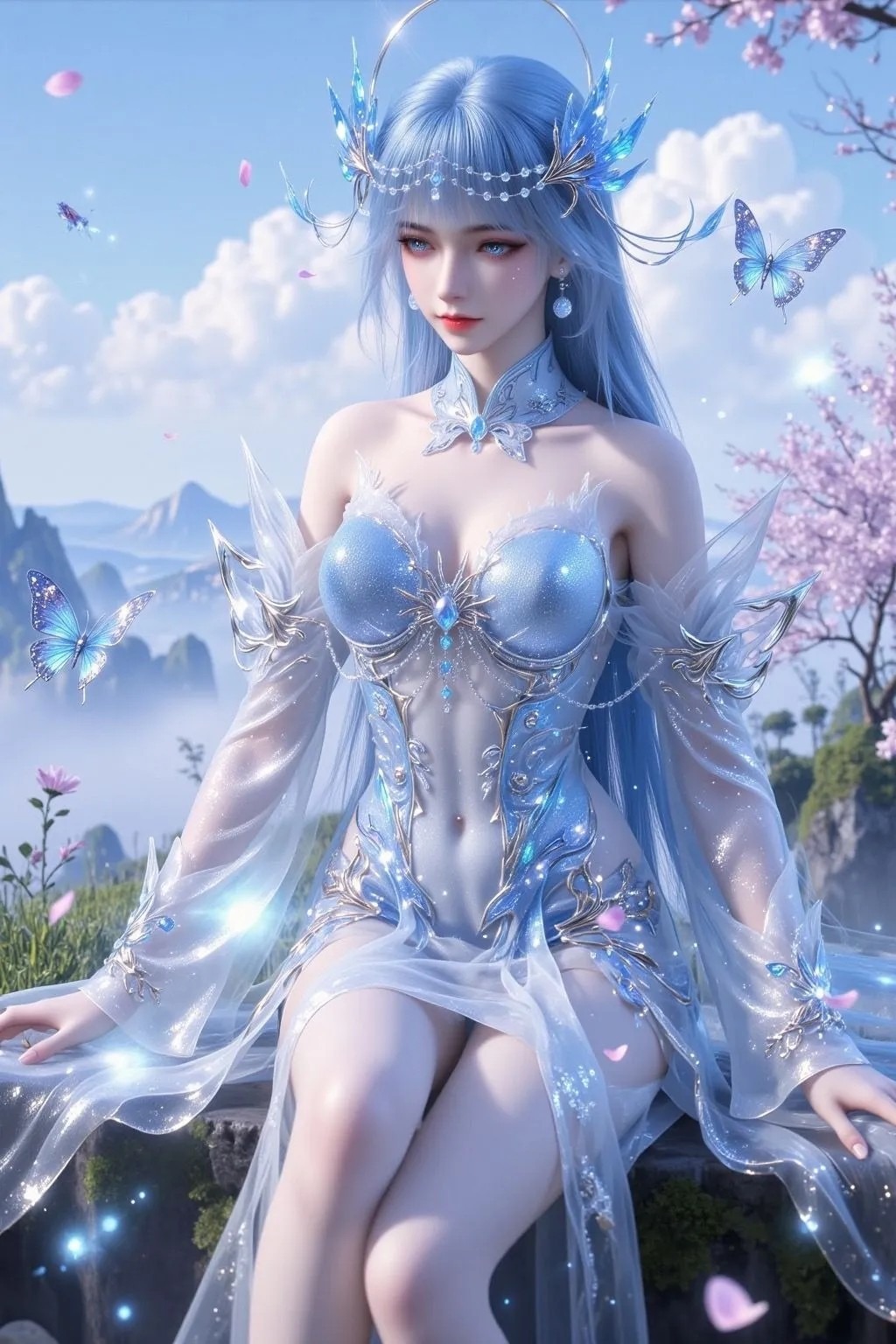 《完美世界》蓝仙高清图片 适配手机壁纸、屏保、锁屏 国漫蓝仙角色形象图_06