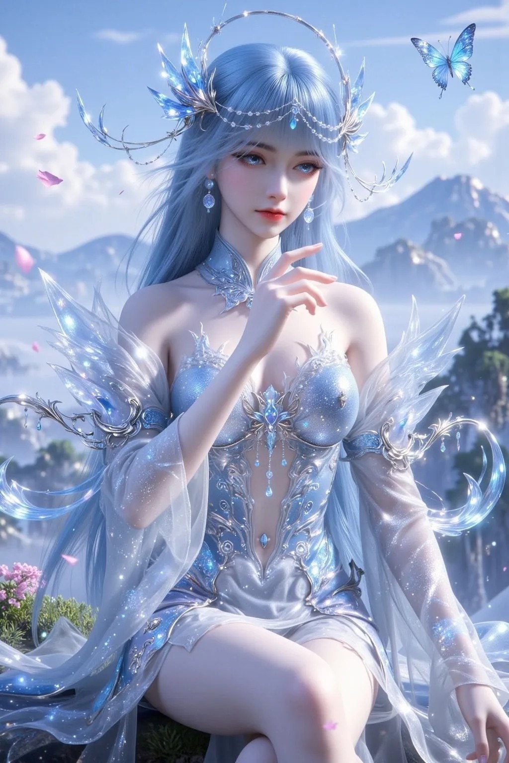 《完美世界》蓝仙高清图片 适配手机壁纸、屏保、锁屏 国漫蓝仙角色形象图_01