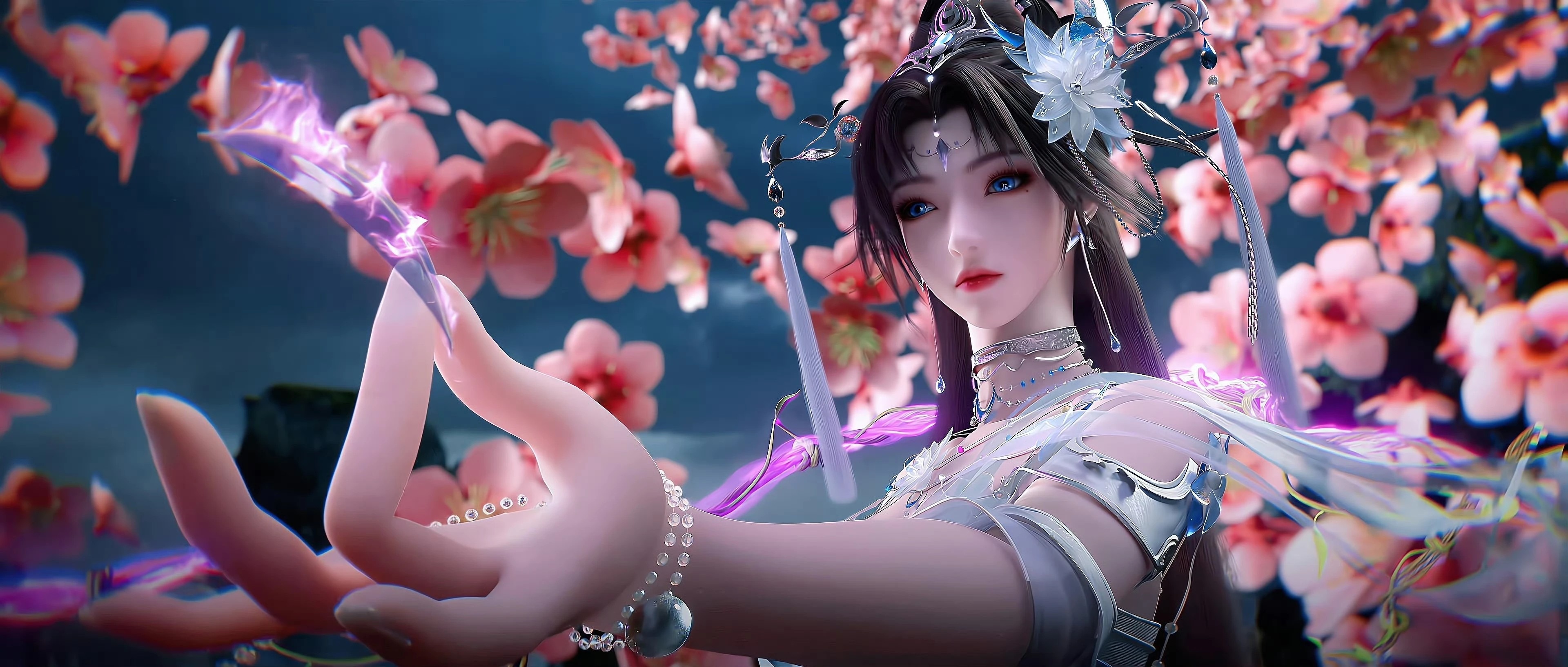 《完美世界》邀月公主高清图片 适配手机壁纸、屏保、锁屏 国漫邀月公主角色形象图_12