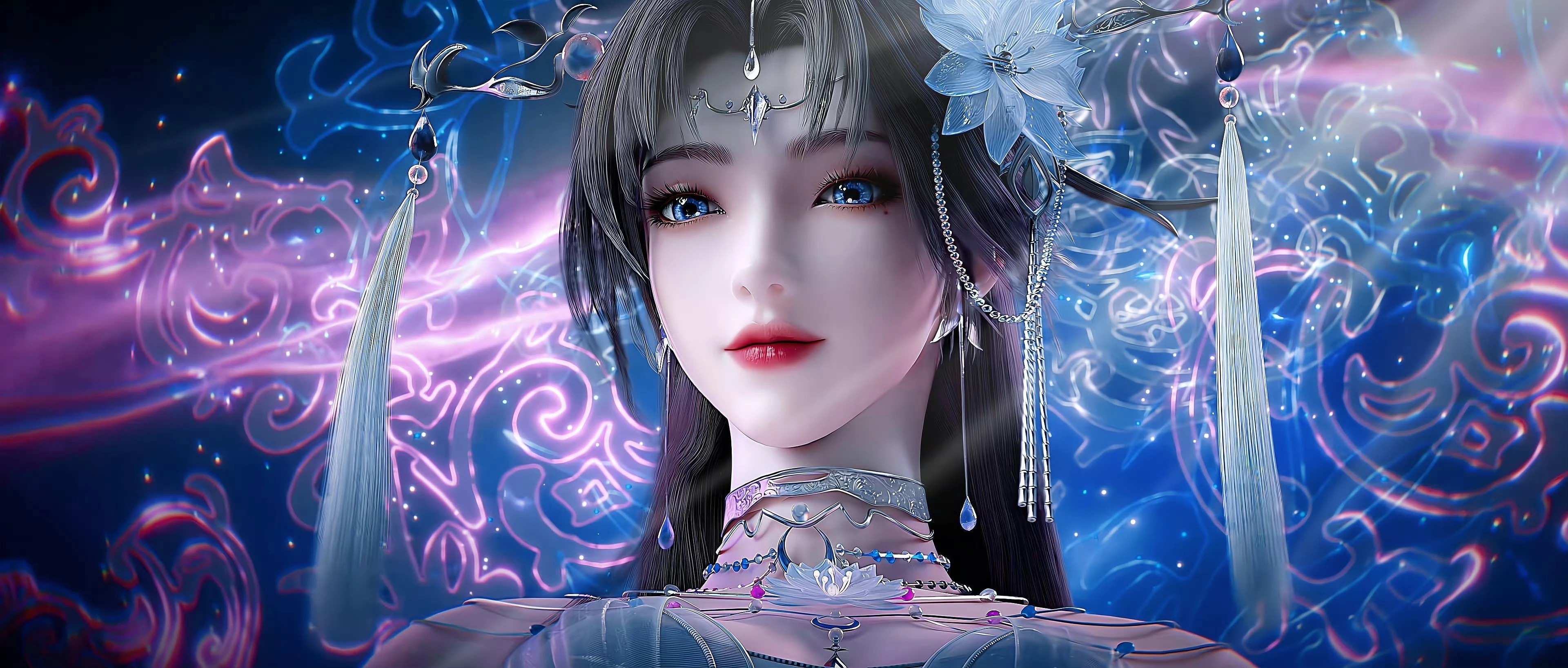 《完美世界》邀月公主高清图片 适配手机壁纸、屏保、锁屏 国漫邀月公主角色形象图_03