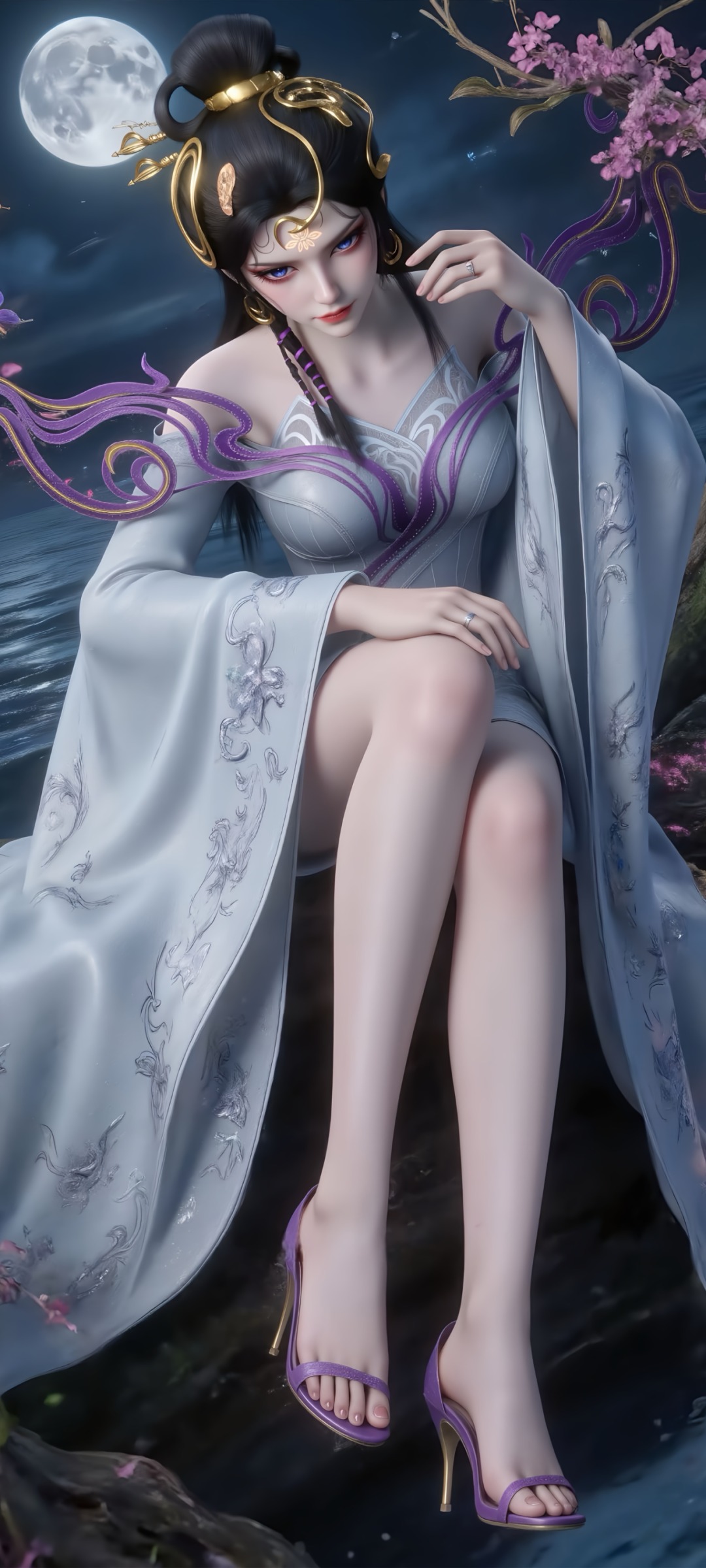 《仙逆》魅姬角色高清图片 手机壁纸屏保锁屏 国漫修真人物形象图_05